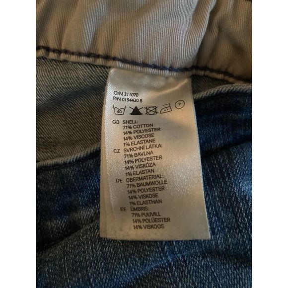 H&M L.O.G.G. women's skinny blue jeans size 28 inseam 30" - Picture 3 of 6